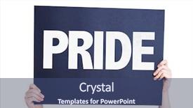  Presentation with skin care natural yellow and white - Presentation design consisting of political advertising - pride card isolated on white background and a ocean colored foreground