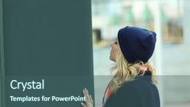  Presentation with city map - Colorful presentation design enhanced with public board with city map backdrop and a ocean colored foreground