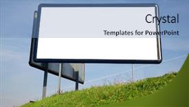  Presentation with advertisement - Slide deck having free outdoor ads - advertisement board background and a teal colored foreground