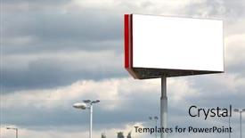 Presentation with corkboard post it - PPT theme consisting of free outdoor ads - empty billboard sign background and a light gray colored foreground