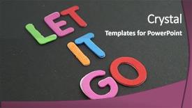  Presentation with pain - Cool new PPT layouts with free pain - let it go word backdrop and a dark gray colored foreground