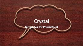  Presentation with free speech - Slide deck with free painting - blank recycled paper speech bubble background and a tawny brown colored foreground