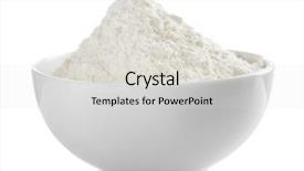  Presentation with chickpea flour - Presentation theme enhanced with free pastry - bowl with flour on white background and a  colored foreground