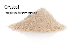  Presentation with oat - Presentation design consisting of free pastry - heap of oat flour background and a white colored foreground