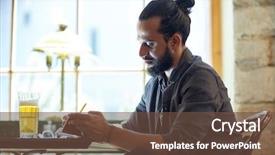  Presentation with inspiration - Presentation with free pencils - people inspiration freelance and leisure background and a tawny brown colored foreground