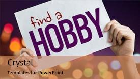  Presentation with find - Amazing slides having free personality - find a hobby placard backdrop and a coral colored foreground