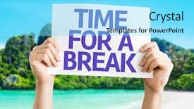  Presentation with time - Amazing theme having free personality - time for a break card backdrop and a arctic colored foreground