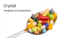  Presentation with pharmaceutical tablets - Amazing PPT layouts having tablets addiction and abuse backdrop and a white colored foreground