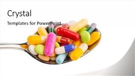  Presentation with abuse - Audience pleasing presentation consisting of free pharmaceutical - many colorful pills backdrop and a  colored foreground
