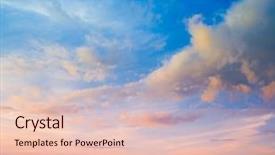  Presentation with clouds - Beautiful presentation theme featuring free photo - clouds skyscape wallpaper backdrop and a lemonade colored foreground