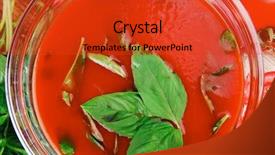  Presentation with food red - Slide deck consisting of christmas vintage brick wall background with lights glowing card background and a black colored foreground