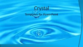  Presentation with splashing - Cool new presentation theme with free photo - waterdrop over water splashing background backdrop and a  colored foreground