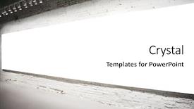  Presentation with empty - Beautiful presentation theme featuring free photo frame - empty white banner on exposition backdrop and a white colored foreground