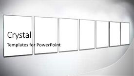  Presentation with empty - Colorful presentation theme enhanced with free photo frame - seven white empty large banners backdrop and a white colored foreground