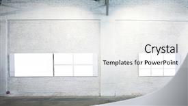  Presentation with an empty two way - Beautiful presentation featuring free photo frame - two empty white large banners backdrop and a sky blue colored foreground