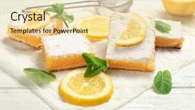  Presentation with ice candy bars - PPT layouts with free piece - delicious lemon pie bars background and a lemonade colored foreground