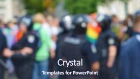  Presentation with gay pride - Colorful presentation enhanced with free police - concept of sexual minority blurred backdrop and a tawny brown colored foreground