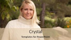  Presentation with park - Presentation design having free portfolio - attractive blonde woman portrait background and a  colored foreground