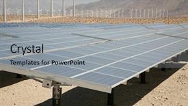  Presentation with power grid - Colorful PPT theme enhanced with free power grid - solar panels backdrop and a light gray colored foreground