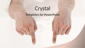  Presentation with breaking through - Presentation enhanced with free power points - man is breaking background and a lemonade colored foreground