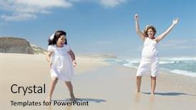  Presentation with pregnant woman cleaning - Colorful PPT layouts enhanced with marketing religioso - luminous christmas tree near the backdrop and a cobalt blue colored foreground