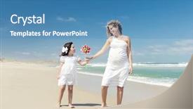  Presentation with pregnant woman - PPT layouts enhanced with the wind in summer background and a light gray colored foreground