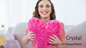  Presentation with pregnant woman cleaning - Amazing presentation theme having free pregnancy - cheerful pregnant woman holding pink backdrop and a  colored foreground