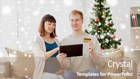  Presentation with online shopping - Cool new theme with free pregnancy - online shopping winter holidays backdrop and a coral colored foreground
