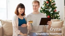  Presentation with cashback online shopping - Colorful theme enhanced with free pregnancy - online shopping winter holidays backdrop and a coral colored foreground