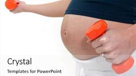  Presentation with pregnant woman - Slide set having free pregnancy - pregnant woman working background and a white colored foreground