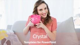  Presentation with pregnant woman - Presentation design consisting of free pregnancy - smiling pregnant woman shaking pink background and a coral colored foreground