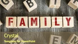  Presentation with free family - Audience pleasing slide set consisting of free pregnancy - wooden blocks with the text backdrop and a  colored foreground
