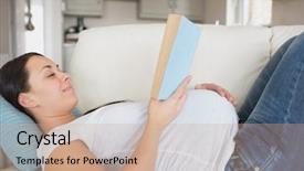  Presentation with pregnant woman - Amazing PPT layouts having free pregnancy - young pregnant woman backdrop and a coral colored foreground