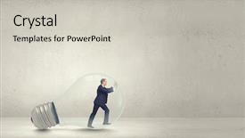  Presentation with prison - PPT theme consisting of free prison - businessman inside light bulb trying background and a  colored foreground