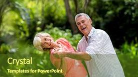  Presentation with dancing - Slides having free process - portrait of senior couple enjoying background and a tawny brown colored foreground