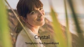  Presentation with simple - Cool new PPT layouts with free profile - beautiful woman enjoying the simple backdrop and a coral colored foreground