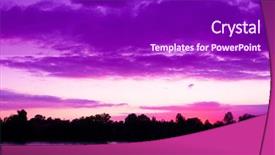  Presentation with sunset - Slides having free purple - landscape sunset summer background and a violet colored foreground