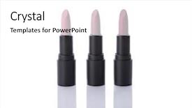  Presentation with heart shape from natural tree - Amazing presentation theme having free purple - set of trendy lipsticks backdrop and a white colored foreground