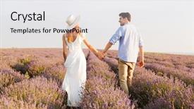  Presentation with catholic couple silhouette of young - Beautiful PPT layouts featuring free purple - back view cheery young couple backdrop and a white colored foreground