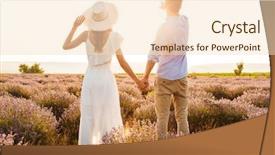  Presentation with difference lavender - Slides enhanced with purple free - beautiful young couple embracing background and a  colored foreground