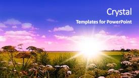  Presentation with first - Cool new presentation with day night - first rays wallpaper backdrop and a cobalt blue colored foreground