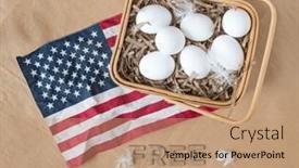  Presentation with country - PPT theme with free-range-country-eggs background and a coral colored foreground