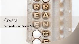  Presentation with free self care - Presentation design featuring free-range-words-in-egg background and a mint green colored foreground