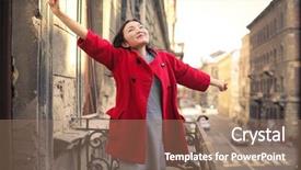  Presentation with annual day function - Cool new theme with free red lipstick - beautiful day backdrop and a coral colored foreground