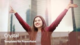  Presentation with girl mentor - Slide deck featuring free red lipstick - jubilant girl background and a  colored foreground