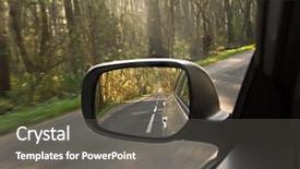  Presentation with reflecting - Presentation theme consisting of free reflection - road reflecting in the sideview background and a gray colored foreground