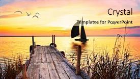  Presentation with nature sunset of colors - Slides with free reflection - sunset of colors background and a  colored foreground