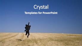  Presentation with harmony - Colorful slides enhanced with free rewards - businessman in perfect harmony backdrop and a  colored foreground