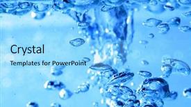  Presentation with blue water - Slide deck enhanced with free ripple - blue water bubbles background and a  colored foreground