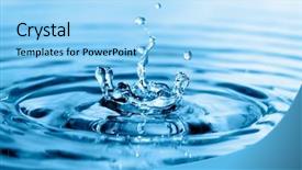  Presentation with water ripple - Colorful presentation design enhanced with free ripple - splash water backdrop and a light blue colored foreground